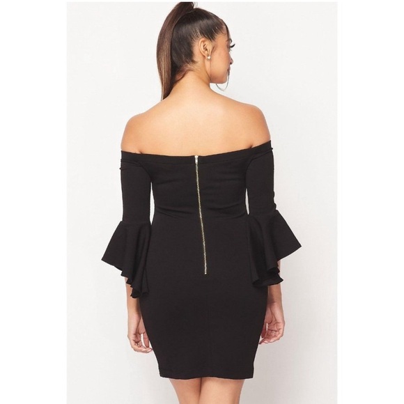 TEEZE ME Off-The-Shoulder Bodycon Dress Black Juniors size 0, Women’s XXS - Picture 16 of 16